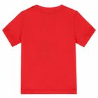 Younger Boys Red & Gold Logo T-Shirt, 3, hi-res