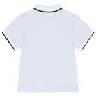 Baby Boys Blue & Navy Blue Logo Short Set, 2, hi-res