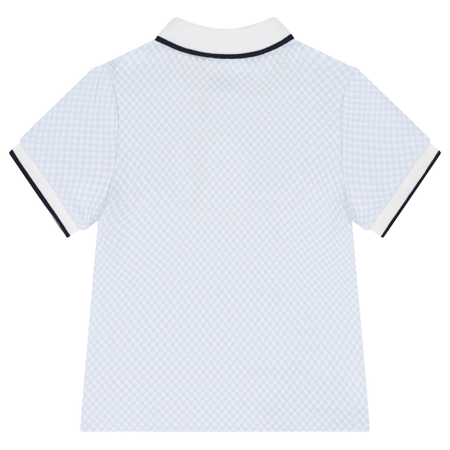 Baby Boys Blue & Navy Blue Logo Short Set, 2, hi-res