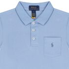 Boys Blue Logo Polo Shirt, 1, hi-res