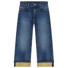 Girls Blue Denim Jeans, 1, hi-res