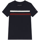 Boys Navy Logo T-Shirt, 1, hi-res