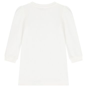 Girls Ivory Jewel Sweatshirt Dress