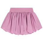 Girls White & Pink Logo Skirt Set, 1, hi-res