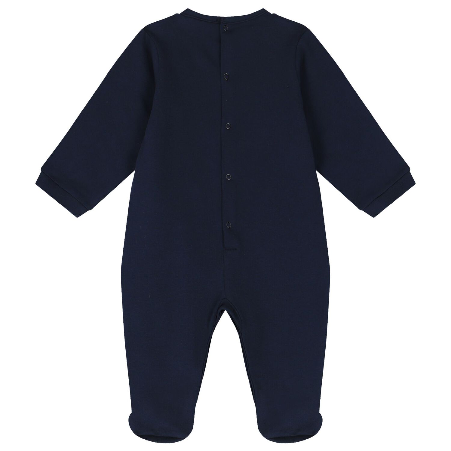 Baby Boys Navy & Gold Logo Babygrow, 3, hi-res image number null