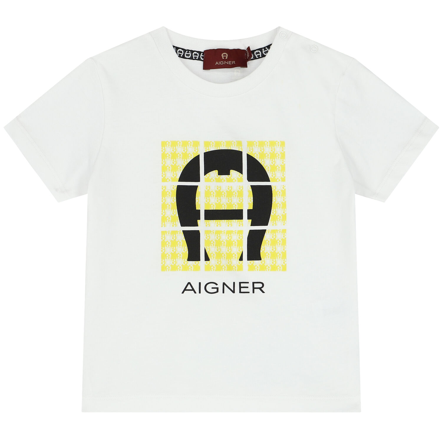 Younger Boys White Logo T-Shirt, 2, hi-res