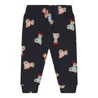 Baby Boys Navy Blue & White Teddy Bear Bodysuit Set, 2, hi-res