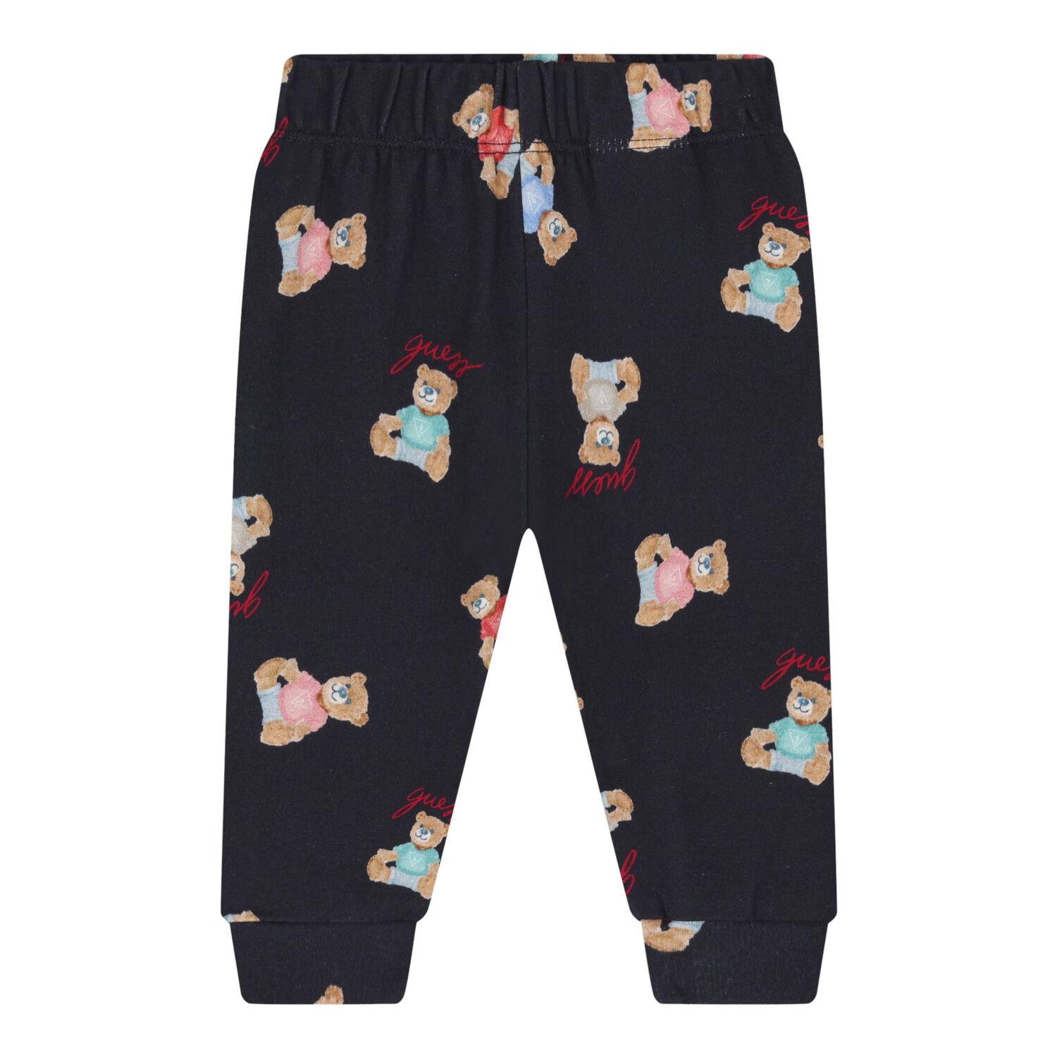 Baby Boys Navy Blue & White Teddy Bear Bodysuit Set, 2, hi-res