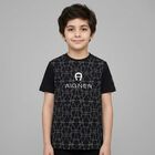 Boys Black Logo T-Shirt, 2, hi-res