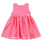 Younger Girls Pink Satin & Organza Dress, 2, hi-res