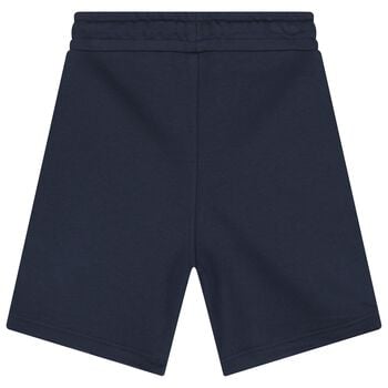 Boys Navy Blue Logo Shorts
