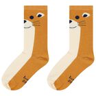 Boys Navy Blue & Beige Socks ( 3-Pack ), 1, hi-res