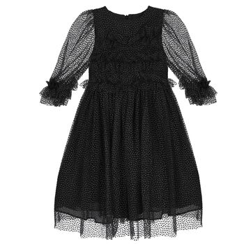 Girls Black Tulle Dress