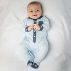 Boys Blue Smart Babygrow, 1, hi-res