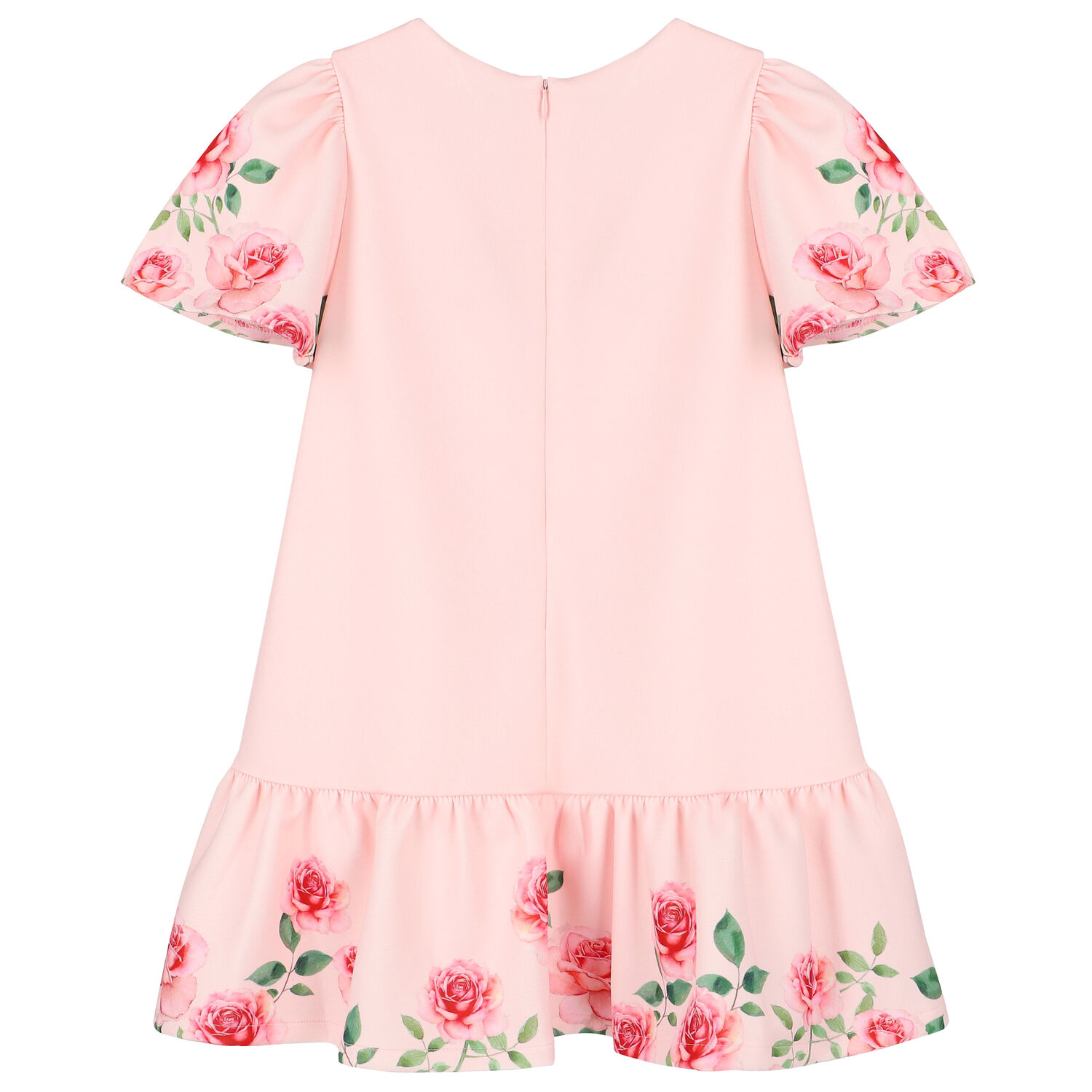Girls Pink Floral Dress, 1, hi-res
