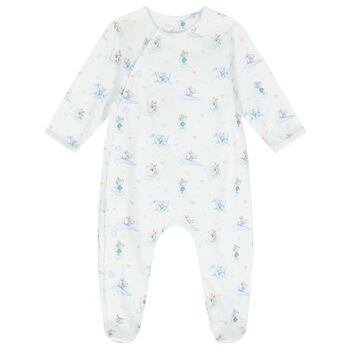 Baby Boys White Cute Mouse Babygrow