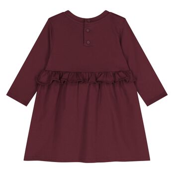 Younger Girls Burgundy Logo Dress