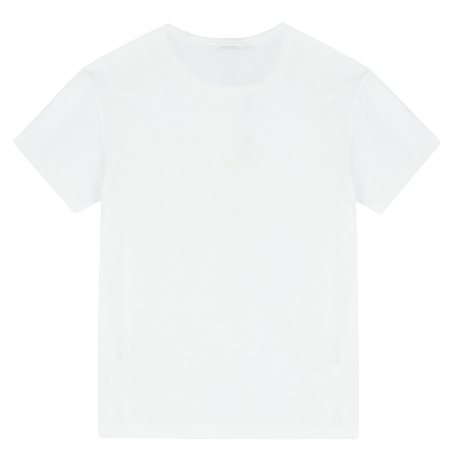 Boys White Logo Plaque T-Shirt, 1, hi-res
