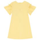 Girls Yellow Bag Ruffle Dress, 3, hi-res
