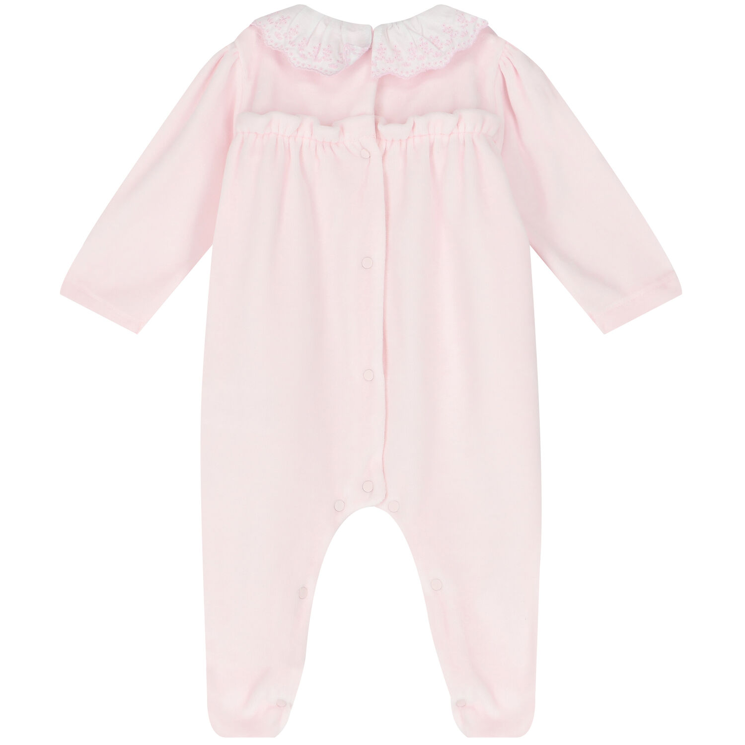 Baby Girls Pink Bow Babygrow, 2, hi-res