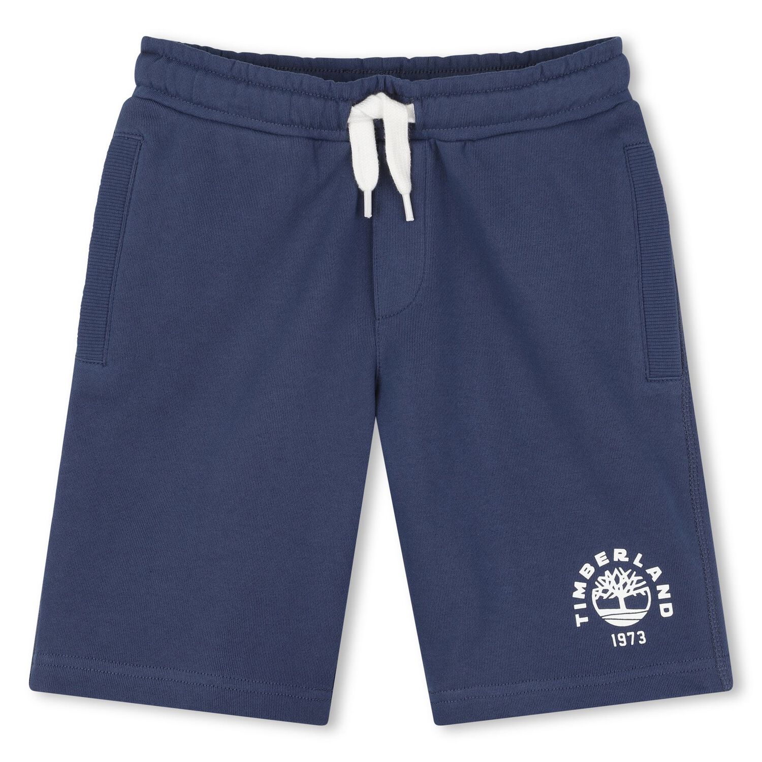 Boys Navy Blue Logo Shorts, 1, hi-res