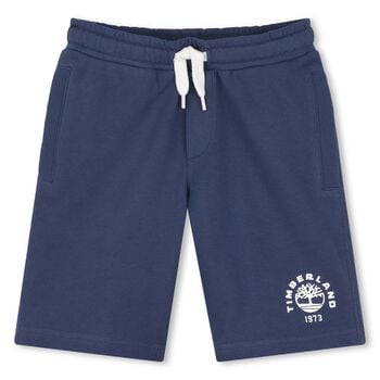 Boys Navy Blue Logo Shorts