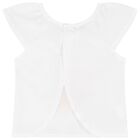 Younger Girls White & Pink Shorts Set, 1, hi-res