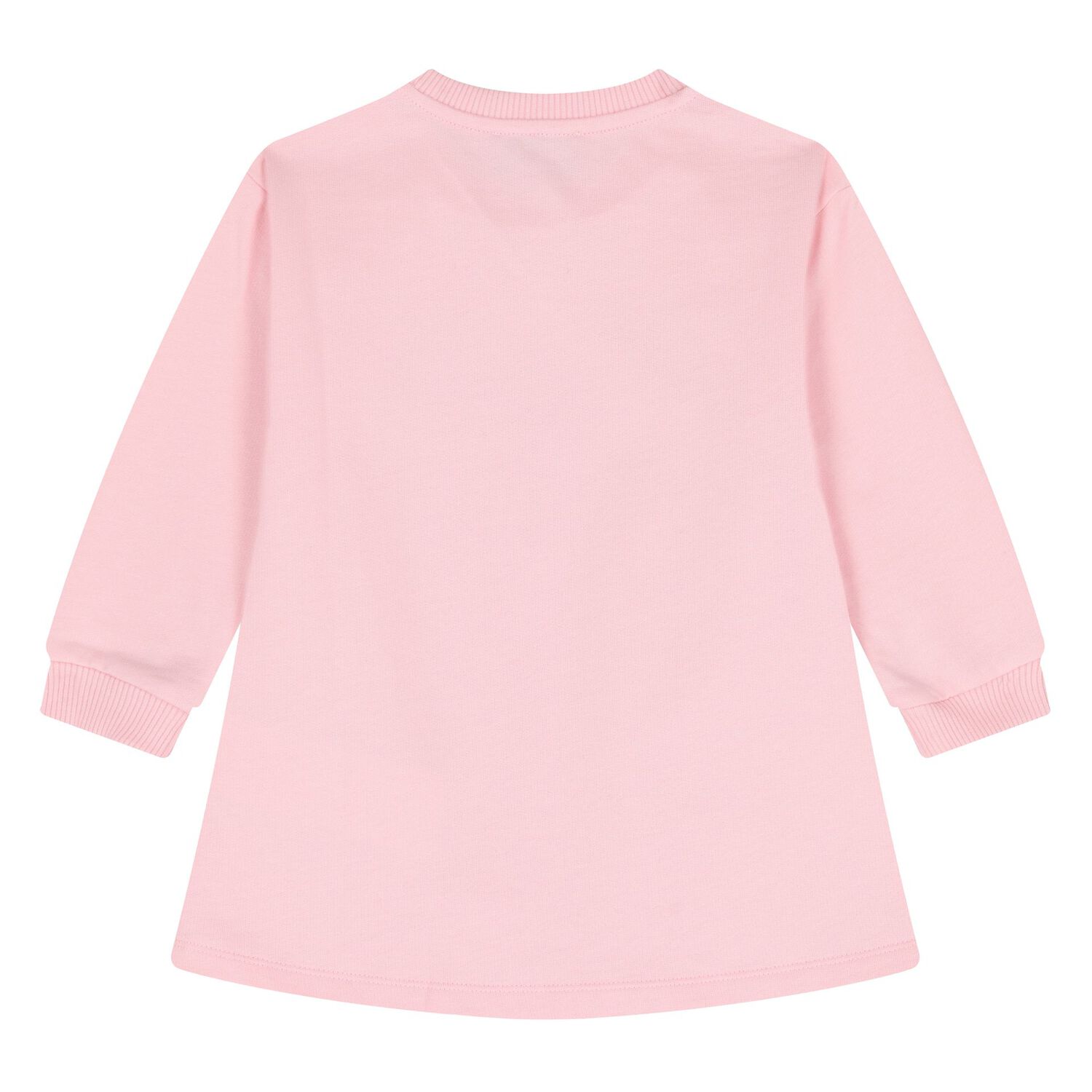 Younger Girls Pink Teddy Bear Logo Dress, 4, hi-res