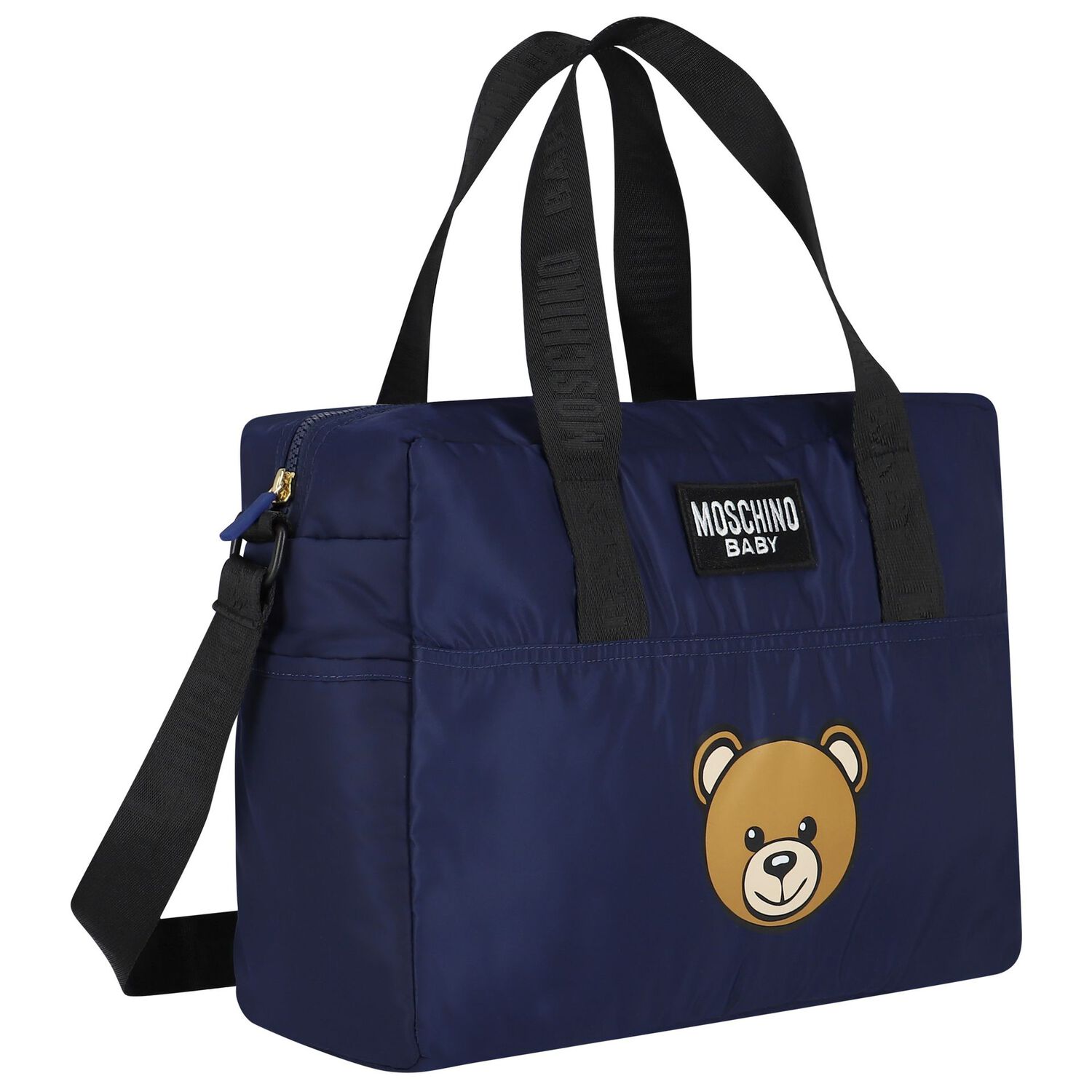 Navy Blue Teddy Bear Logo Baby Changing Bag, 1, hi-res image number null
