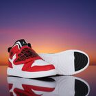 Black, Red & White Sky Jordan 1 Trainers, 4, hi-res