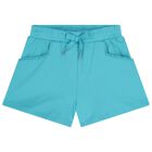 Girls Turquoise Shorts, 1, hi-res