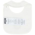 White Teddy Bear Logo Hat & Bib Baby Gift Set, 1, hi-res