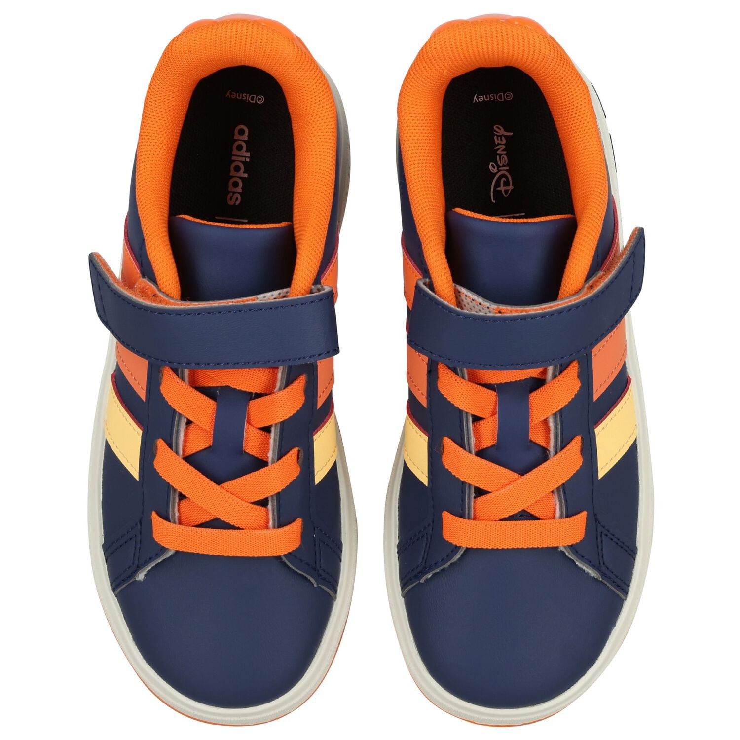 Boys Navy Blue Mickey Mouse Disney Grand Court Trainers, 1, hi-res