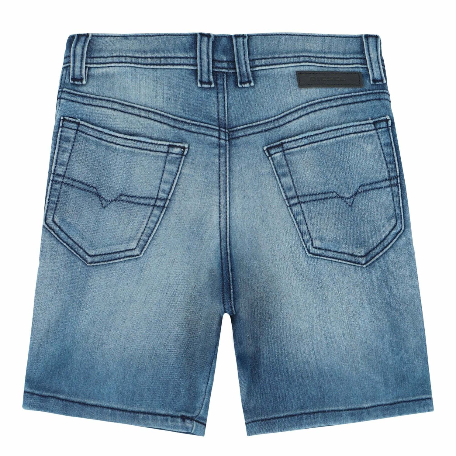 Boys Blue Denim Shorts, 1, hi-res