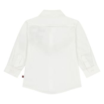 Younger Boys White Logo Shirt