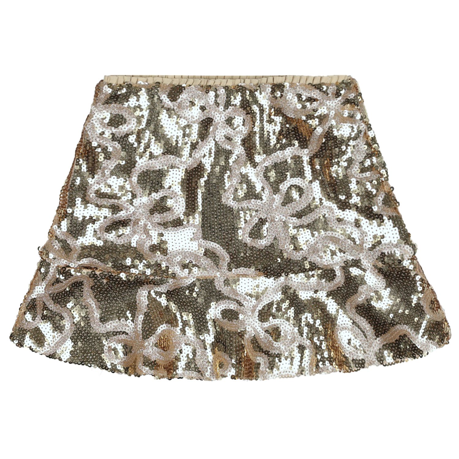 Girls Gold Embellished Everly Skirt, 1, hi-res