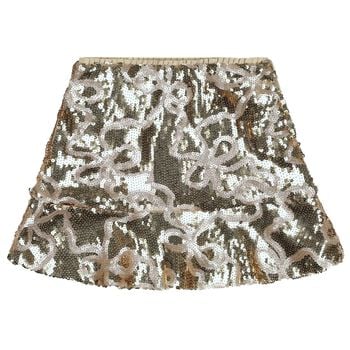 Girls Gold Embellished Everly Skirt