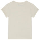 Girls Beige Logo T-Shirt, 1, hi-res