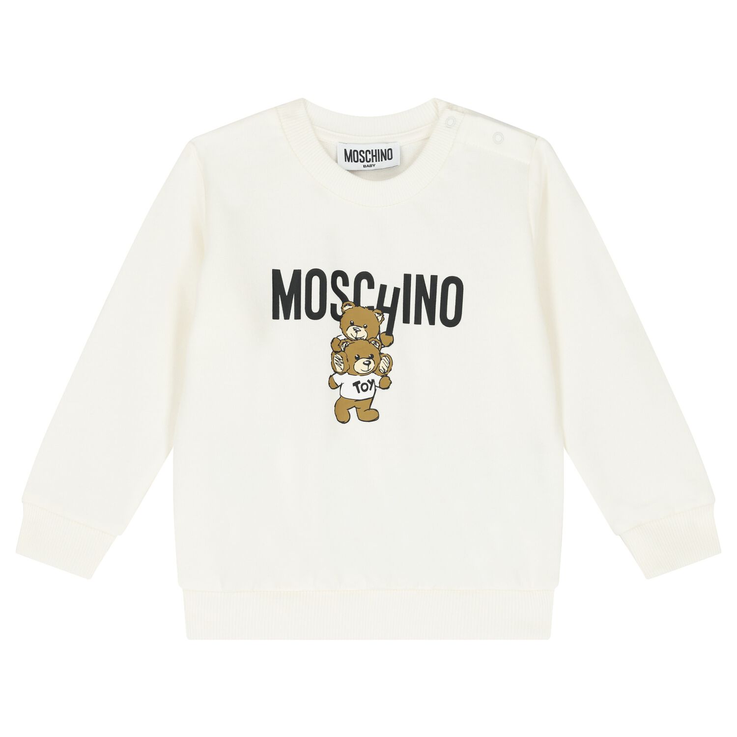 Ivory Teddy Bear Logo Sweatshirt, 1, hi-res