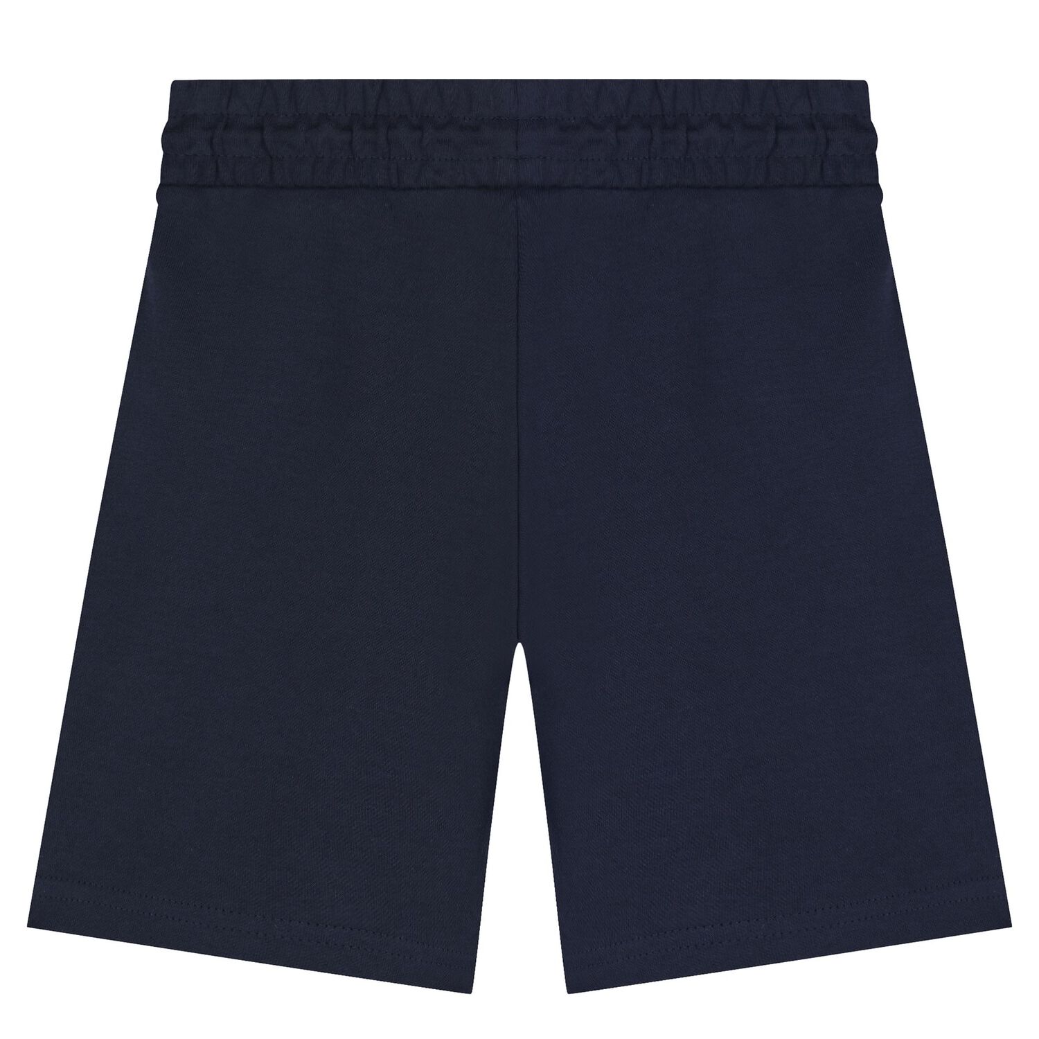 Boys White  & Navy Blue Logo Shorts Set, 2, hi-res