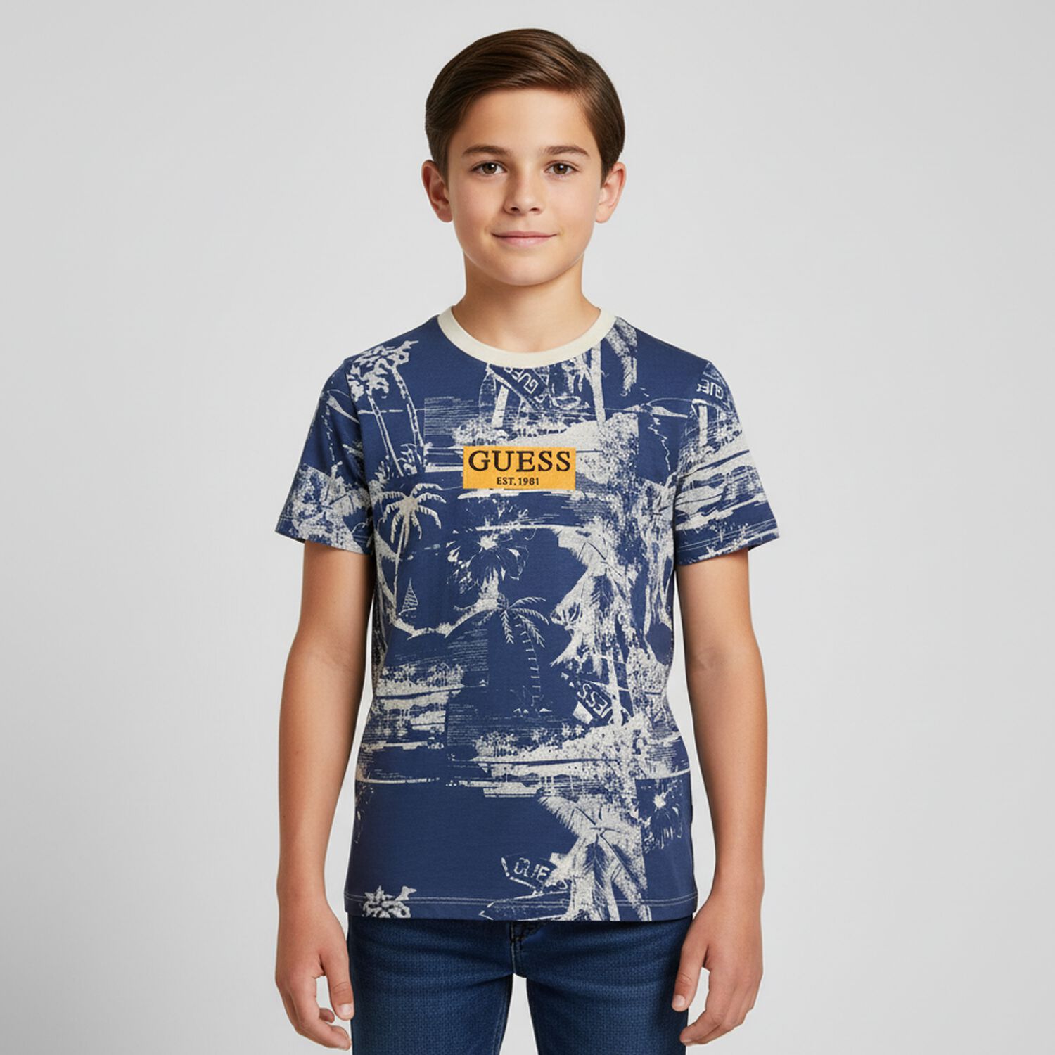 Boys Vacation Print Logo T-Shirt, 1, hi-res