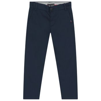 Boys Navy Blue Chino Trousers