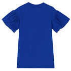 Girls Blue Logo Elephant Dress, 1, hi-res