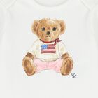 Baby Girls White Polo Bear Babysuit & Hat Gift Set, 1, hi-res