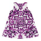 Baby Girls White & Purple Majolica Dress Set, 1, hi-res