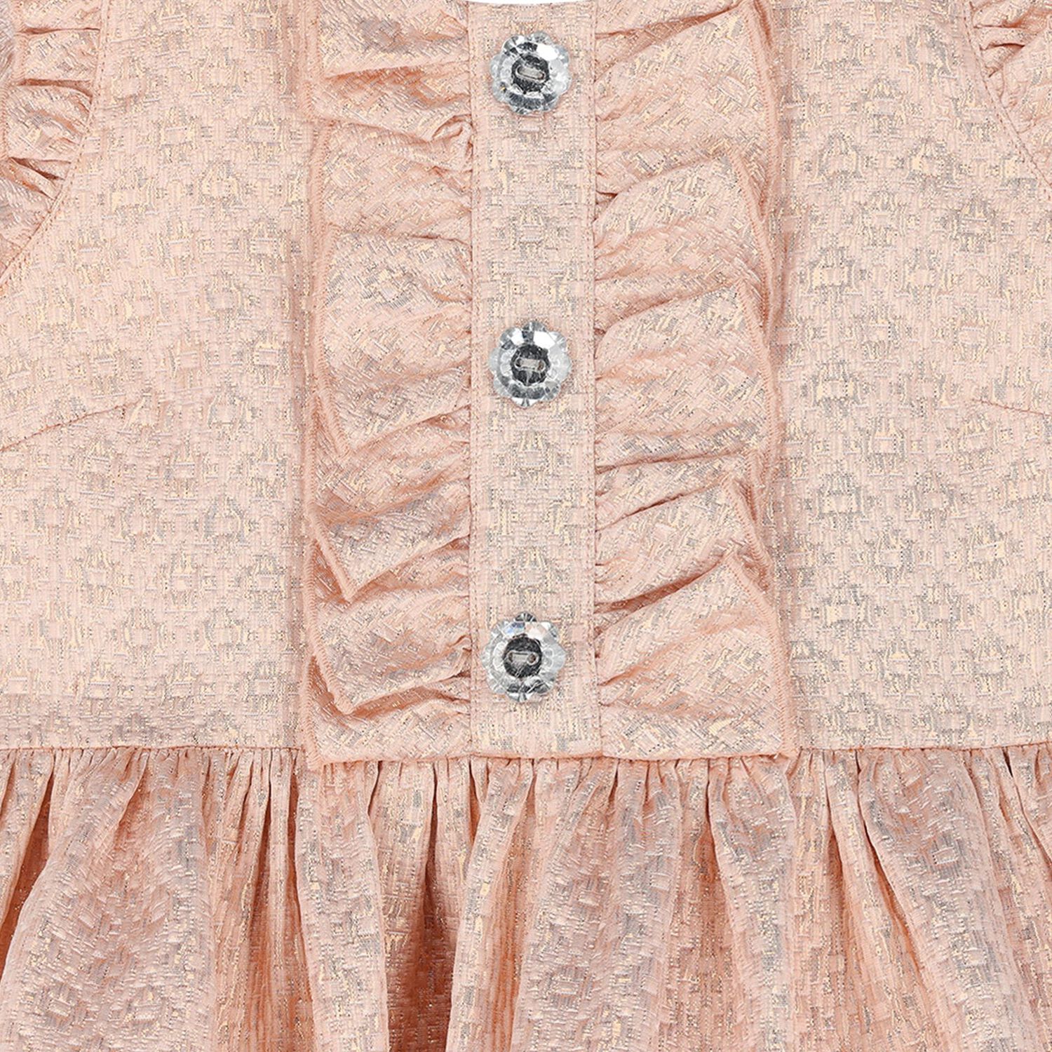 Girls Pink Jacquard Dress, 2, hi-res image number null