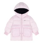 Baby Girls Pink Logo Padded Puffer Jacket, 2, hi-res