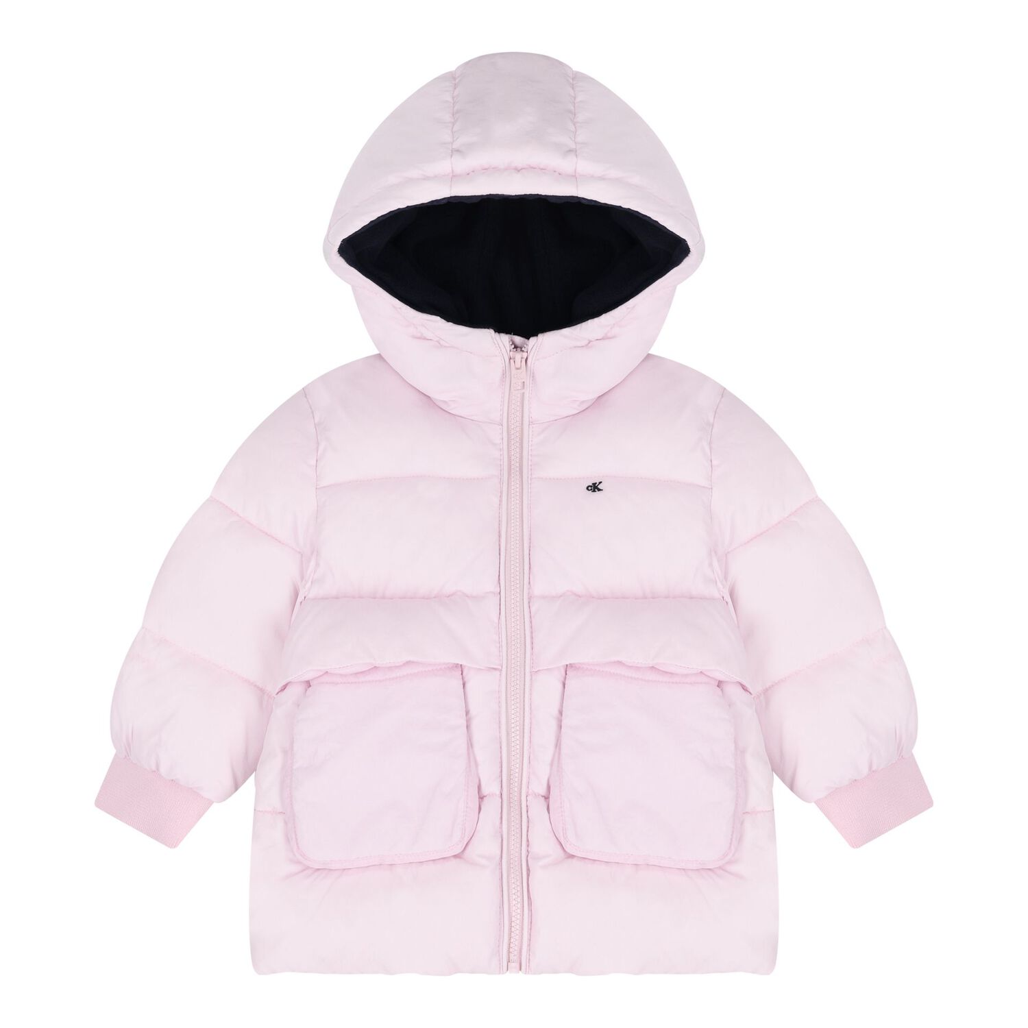 Baby Girls Pink Logo Padded Puffer Jacket, 2, hi-res image number null