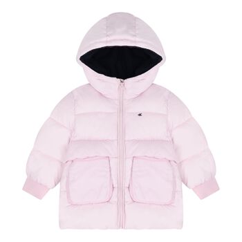 Baby Girls Pink Logo Padded Puffer Jacket