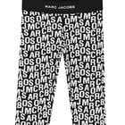Girls Black & White Logo Leggings, 1, hi-res